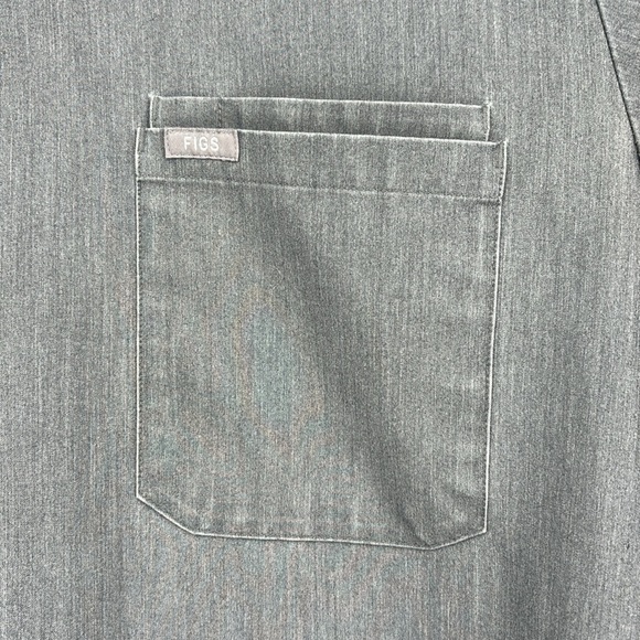 Figs Men's Leon Scrub Top in Graphite Gray Size 2XL - Picture 5 of 10